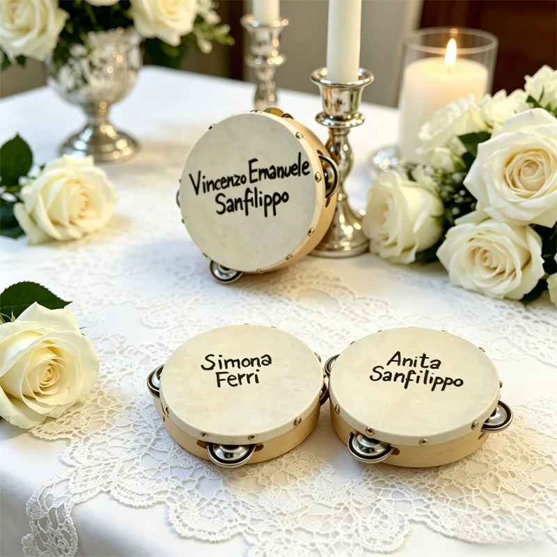 Musical Instruments Names - 3/5 piezas ﻿ Tamborinas de boda
