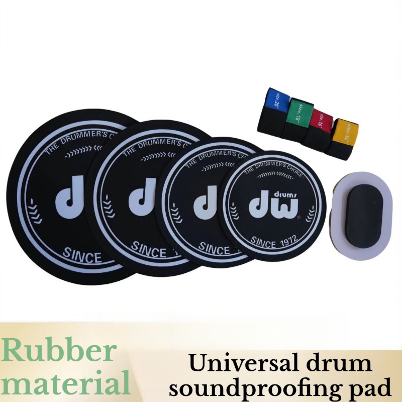 Musical Instrument Drum - Almohadilla silenciosa de tambor de goma,