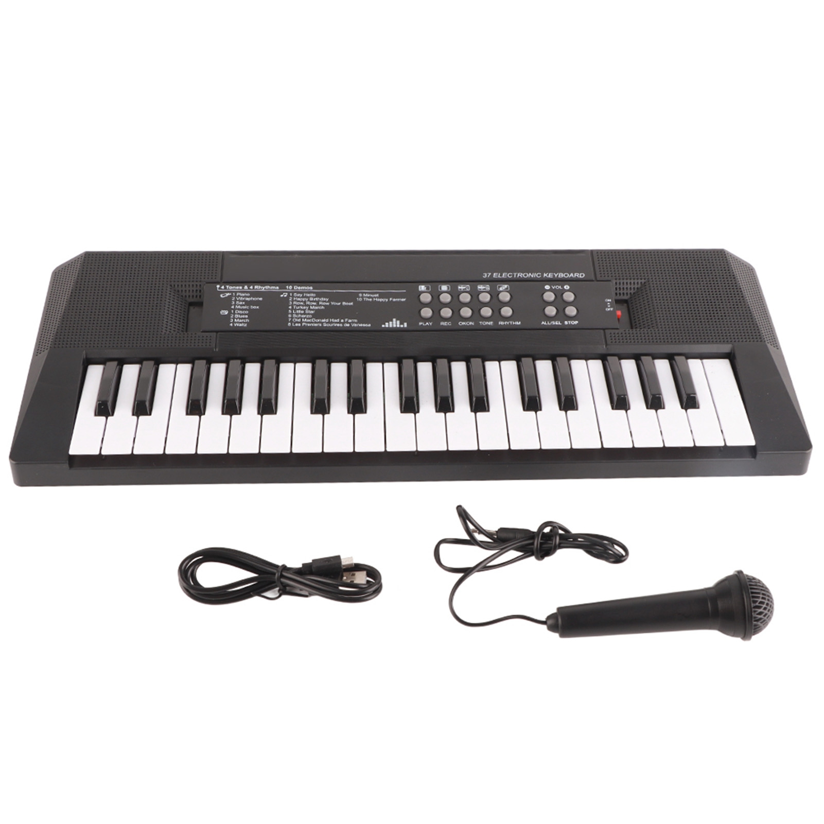 Musical Instruments Names - Teclado Eléctrico de 37 Teclas, Piano,