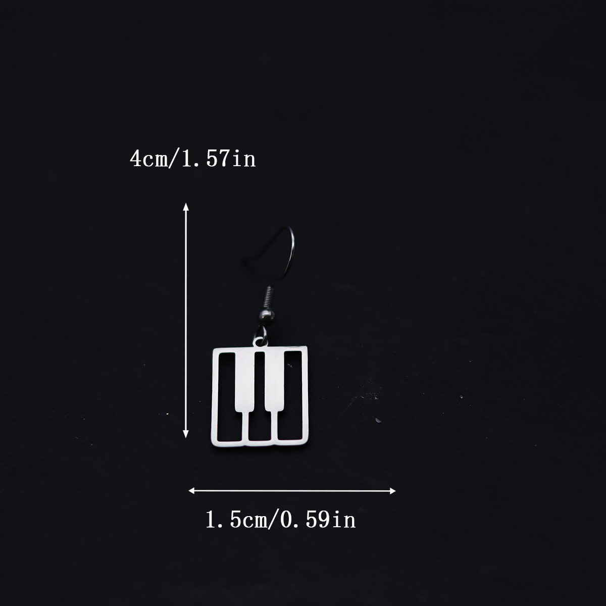 Pendientes Kinitial con teclas - Musical Instruments Names reseña y precio