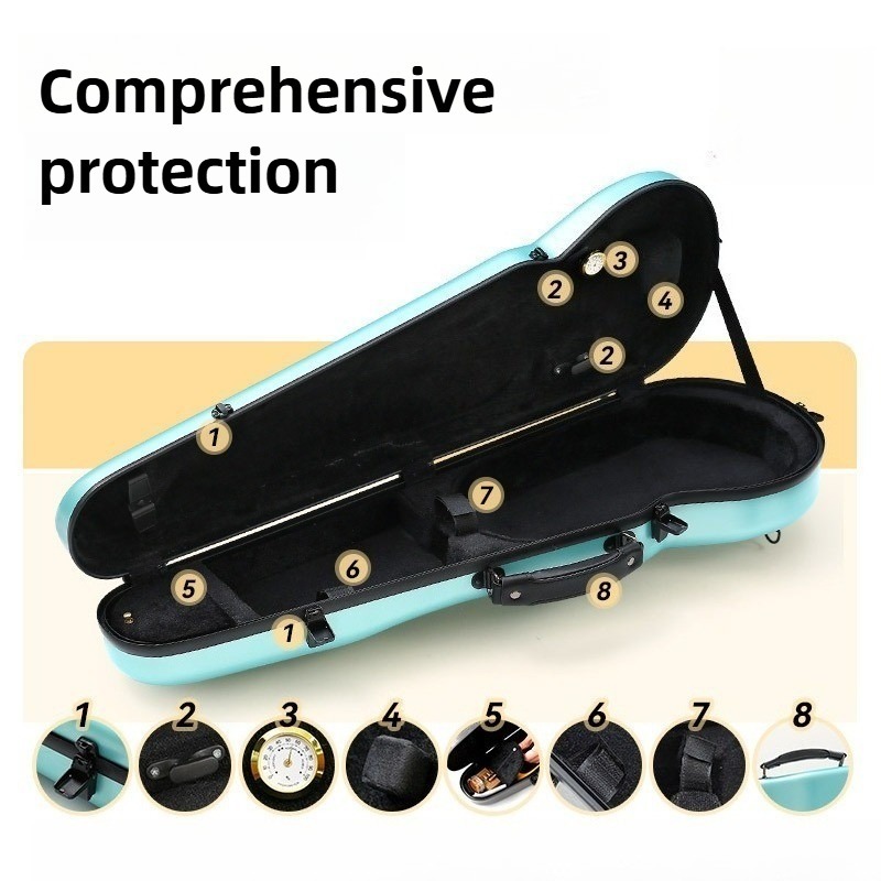 Estuche de violín de fibra de  - Musical Instrument Sounds reseña y precio