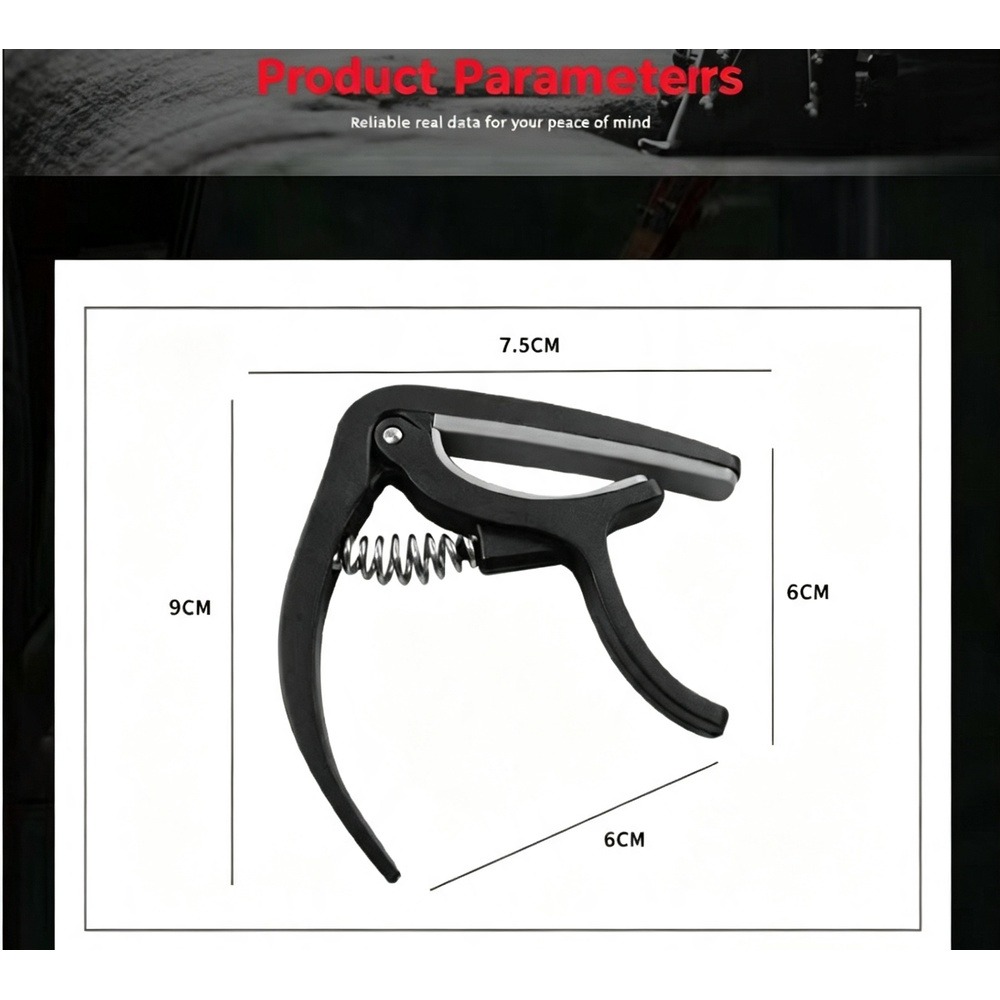 Capo de guitarra 2 en 1 con ex - Musical Instrument In English reseña y precio