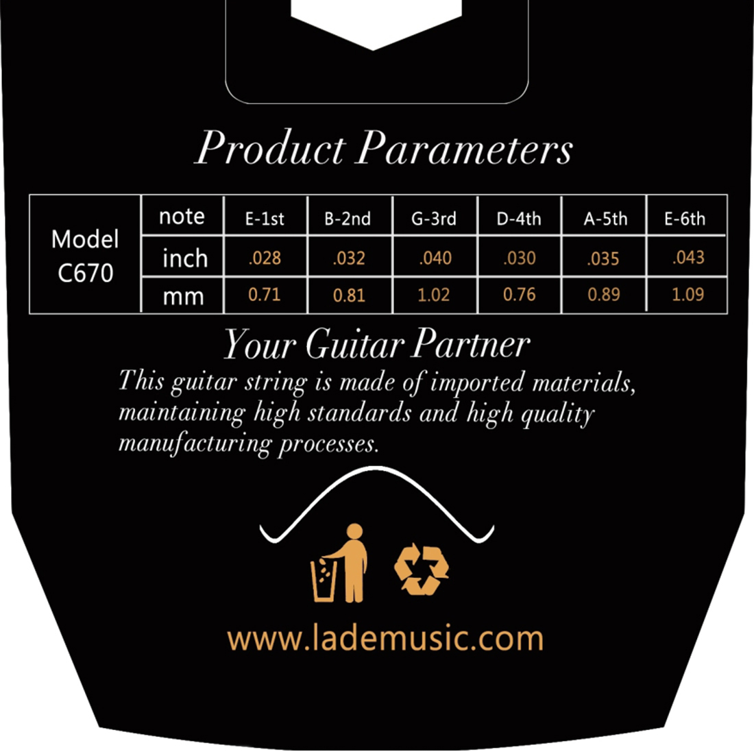 IRIN C670 cuerdas de guitarra  - Musical Instrument Sounds reseña y precio