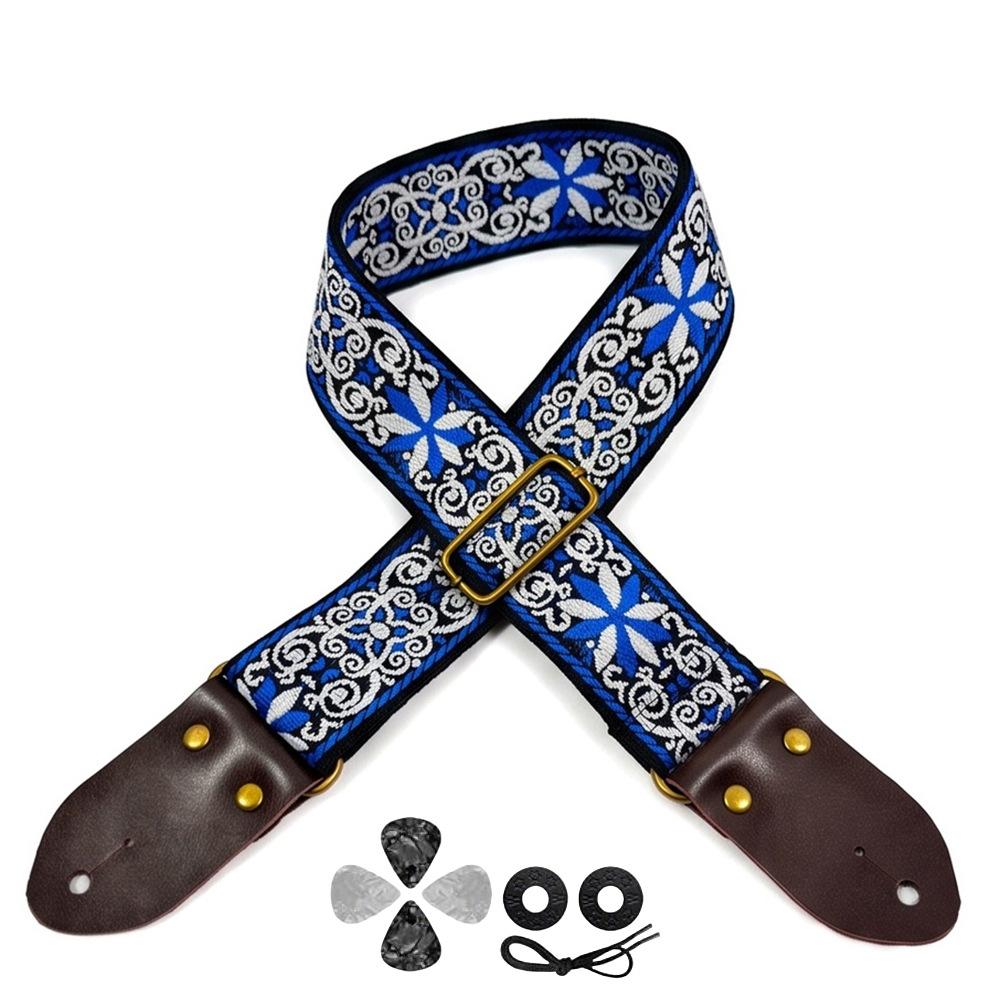 Correa de guitarra bordada con - Musical Instrument Sounds reseña y precio