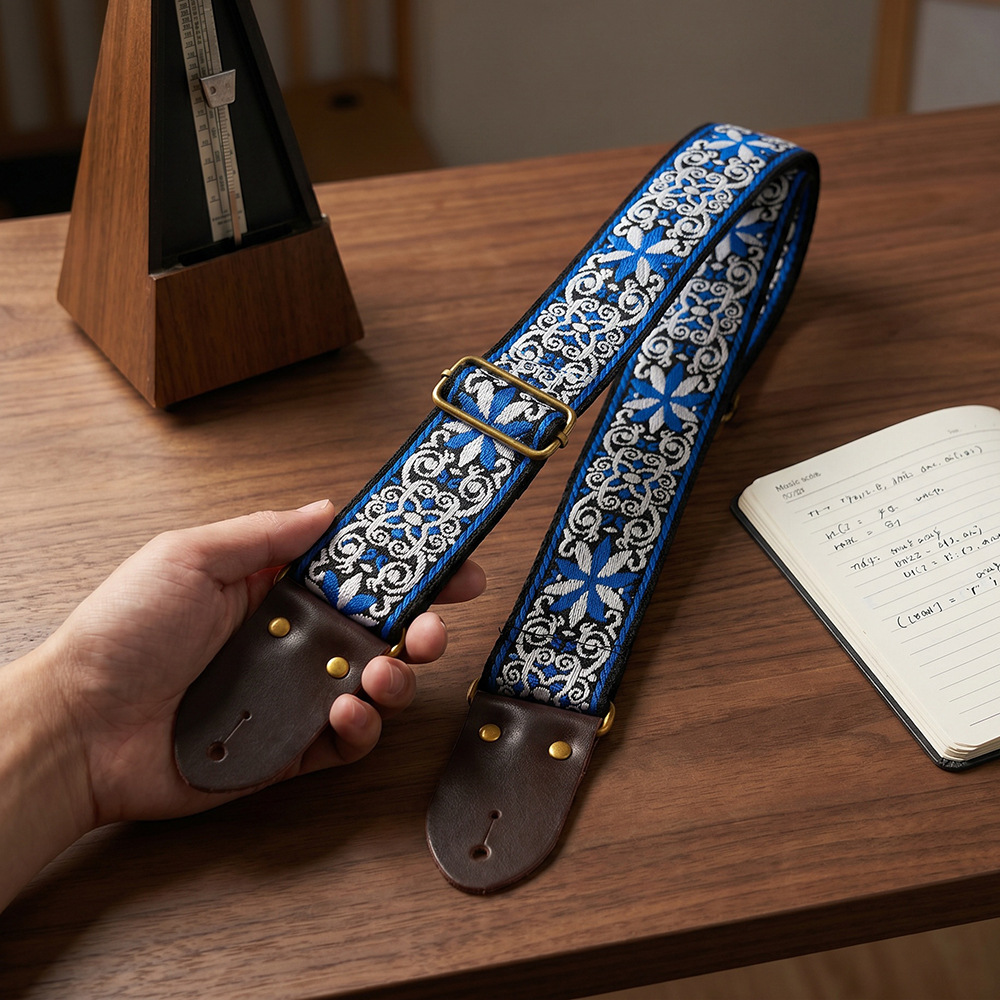 Correa de guitarra bordada con - Musical Instrument Sounds reseña y precio