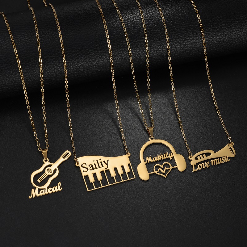 Nuevo collar con colgante de i - Musical Instrument With Name reseña y precio