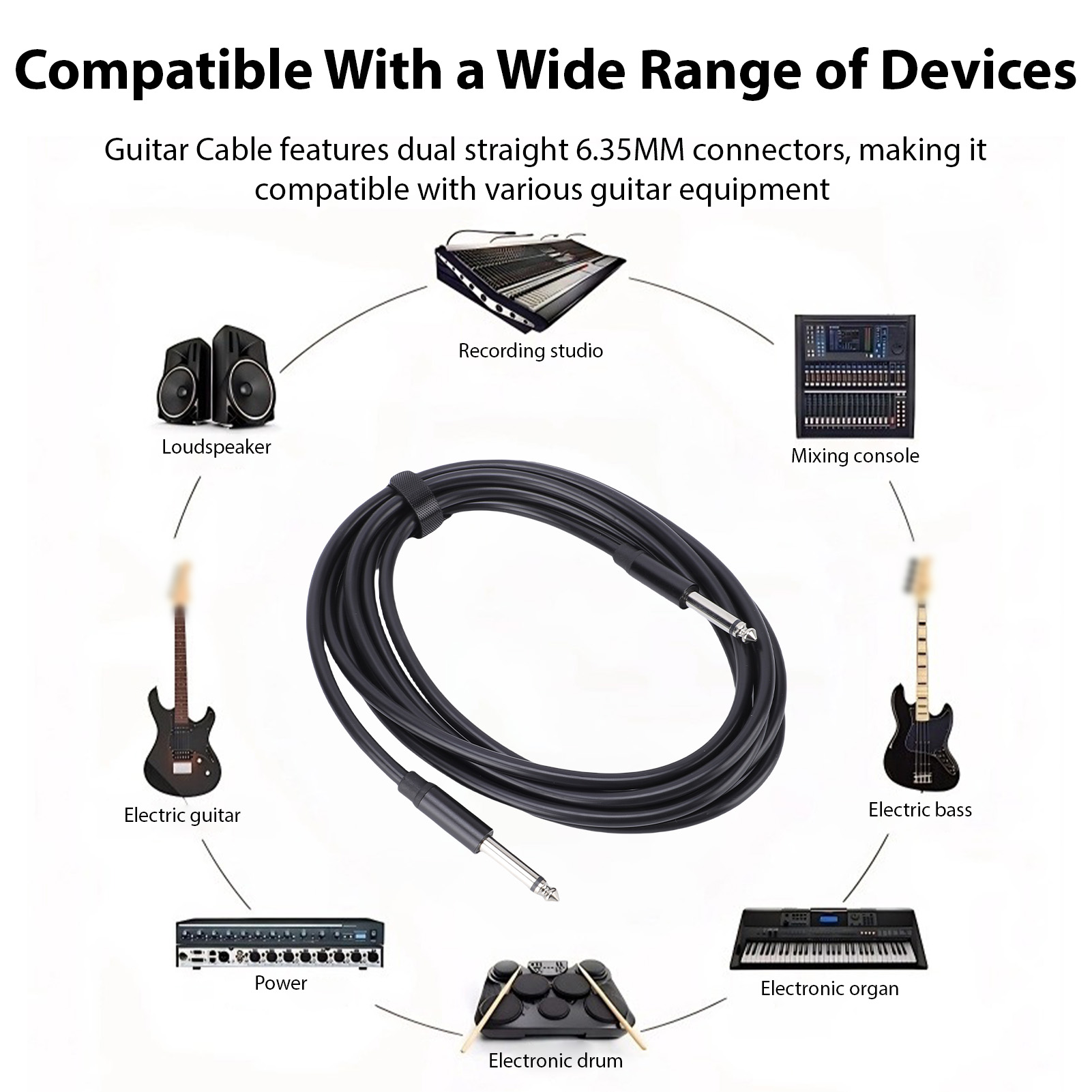 Cable de Guitarra Mono de 6.35 - Musical Instrument Sounds reseña y precio