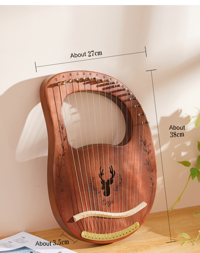 Lira de 16 Cuerdas, Arpa de Ma - Musical Instrument Lyre reseña y precio