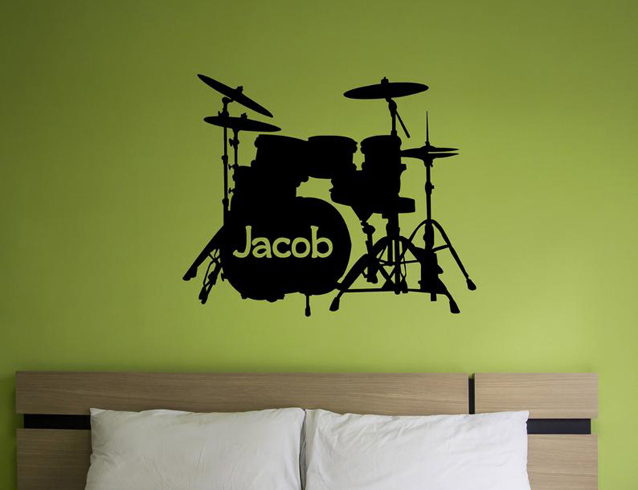Calcomanía de pared con nombre - Musical Instrument With Name reseña y precio